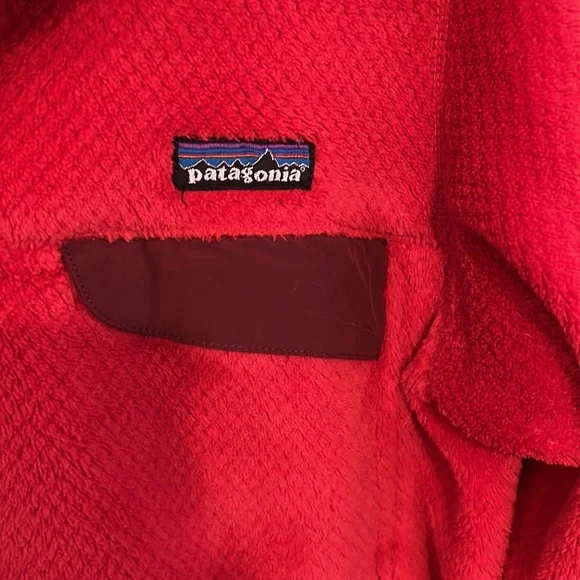 Patagonia Re-Tool Snap-T Fleece Pullover Red & Burgundy SZ M - Picture 4 of 7